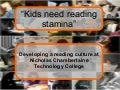 Kids Need Reading Stamina