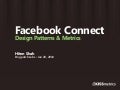 Facebook Connect Design Patterns and Metrics