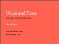 Voice and Tone: Creating content for humans (Kate Kiefer Lee)
