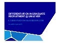Klazien van Vliet - Differentiation in graduate recruitment at unilever