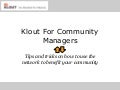 Klout for community managers