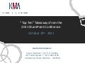 KMA webinar: Top 10 Takeaways from the 2011 SharePoint Conference 