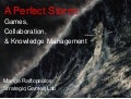 Knowledge Management, Collaboration and Games: A Perfect Storm