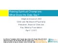 Raising Spiritual Champions...What Does the Data Say