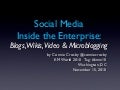 Social Media Inside the Enterprise