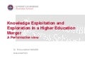 Knowledge Exploitation and Exploration in a Higher Education Merger: A Performative view