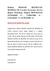 Kobelco sk330 6 e, sk330lc-6e, sk33...