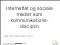 Internettet og sociale medier som kommunikationsdisciplin