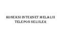 Koneksi internet melalui telepon seluler