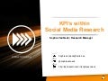 KPIs within Social Media Research by Sophie Van Neck at STIMA Tweepshow 2012