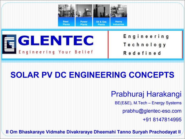 Solar PV DC Concepts