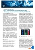 Werbung mit leuchtenden Nanopartikeln bei sichtbarem Licht und UV