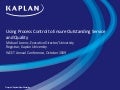 Using Process Control to Ensure Quality