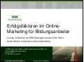 Erfolgsfaktoren im Online-Marketing für Bildungsanbieter