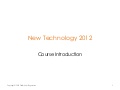 L01 new technology course description
