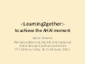 Learning2gether to achieve the Aha! moment