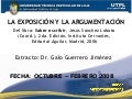 La ExposicióN y El Argumento