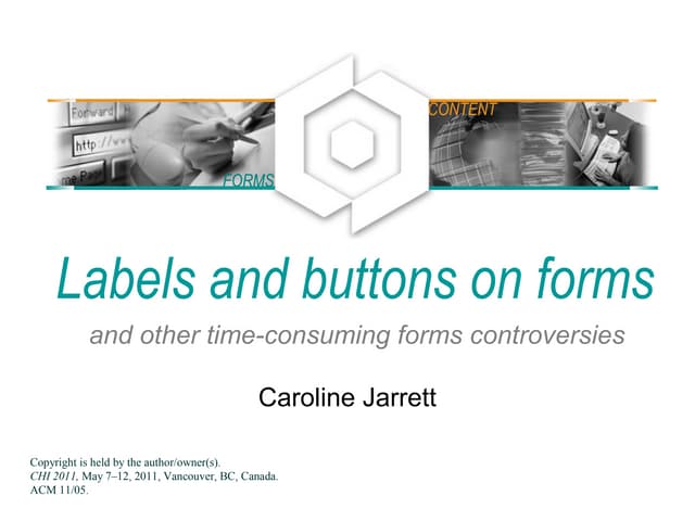 Labels and buttons on forms