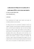 Laboratorio de reacción en cadena de la polimerasa pcr y ciclo de secuenciación