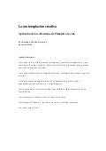 La Contemplación Creativa - Aplicación de los aforismos de Patanjali a la vida