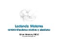 Lactancia materna contraindicaciones