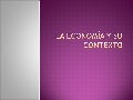 La Economia y su Contexto