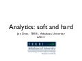 Learning analytics, soft and hard