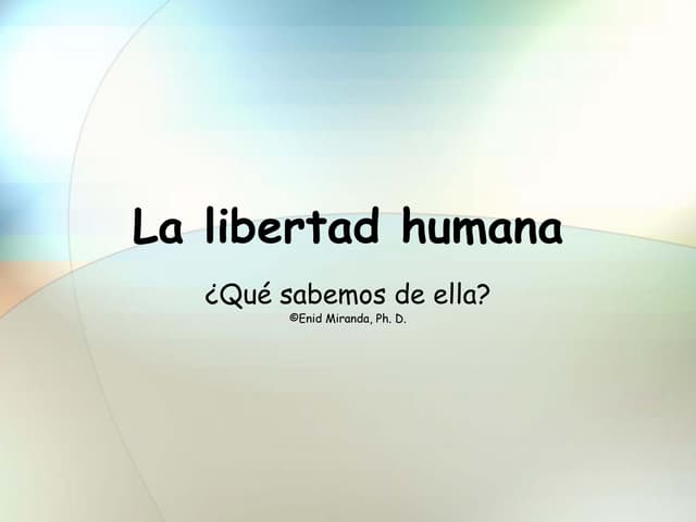 La libertad humana