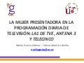 La mujer presentadora en la programación diaria de
