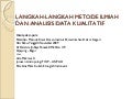 Langkah Langkah Metode Ilmiah