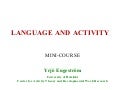 Language And Activity