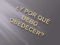 La obediencia tema 18