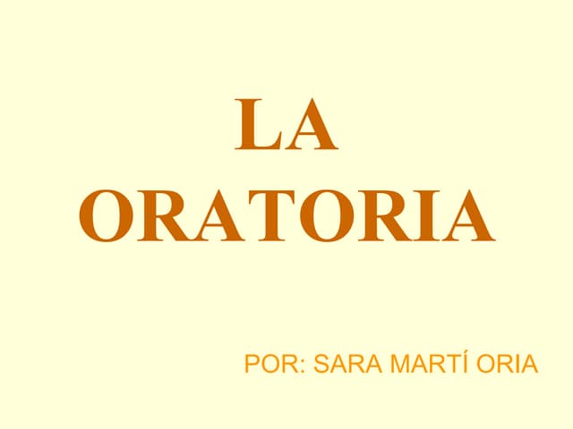 La Oratoria