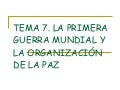 La Primera Guerra Mundial