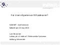 Fra User experience til Fødevarer? af Lars Bo Larsen, AAU
