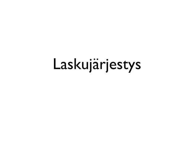 Laskujarjestys