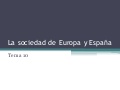 La Sociedad De Europa Y EspañA