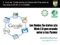 II CCODEM: Las Redes Sociales y la Web 2.0 agregando valor a las Pymes. (UDH) Huanuco - Perú