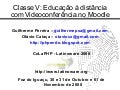Classe V: Educação à distância com Videoconferência no Moodle
