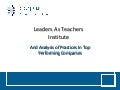 Leaders As Teachers Institute