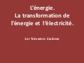 La transformation de lénergie et lélectricité