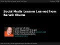 Overview of Obama and Social Media