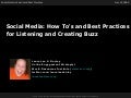 Social Media: How To & Best Practices - Pt1