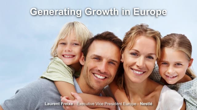 Laurent  Freixe - generating growth in europe, exane seminar