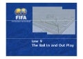 Law 9   The Ball In And Out Play