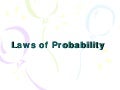 Laws Of Probability