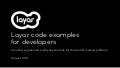 Layar code examples for developers