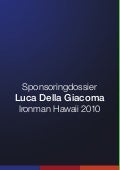 Sponsoringdossier - Luca Della Giacoma, Ironman Hawaii 2010