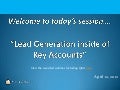 Lead Generation Inside of Key Accounts Webinar