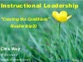 Instructional Leadership: Creating the Conditions #leadership20
